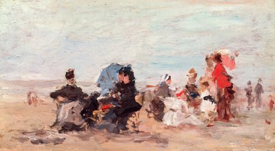 Beach near Deauville, c.1924 by Eugene Louis Boudin